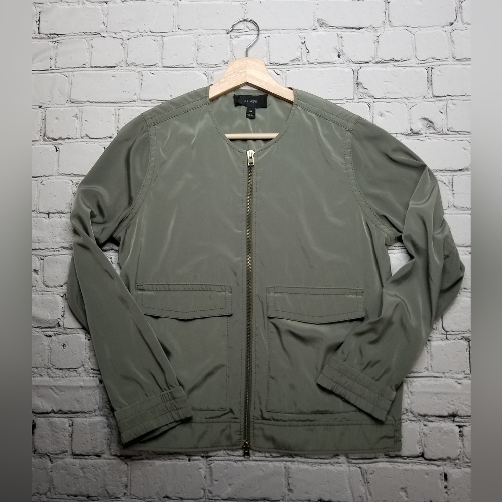 JCrew Army Green Bomber Jacket sz XS